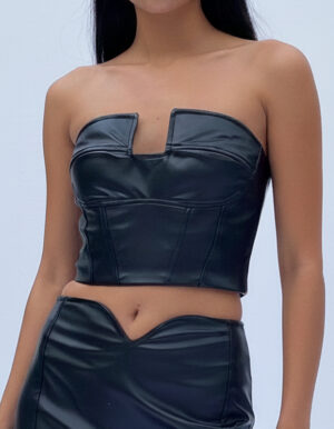 Vertex Leather Bustier